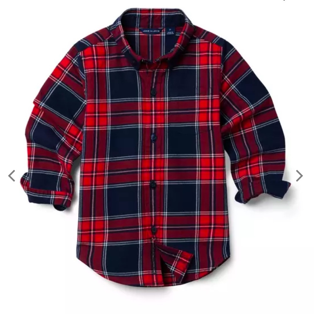 Janie and Jack Tartan Flannel Shirt NWT